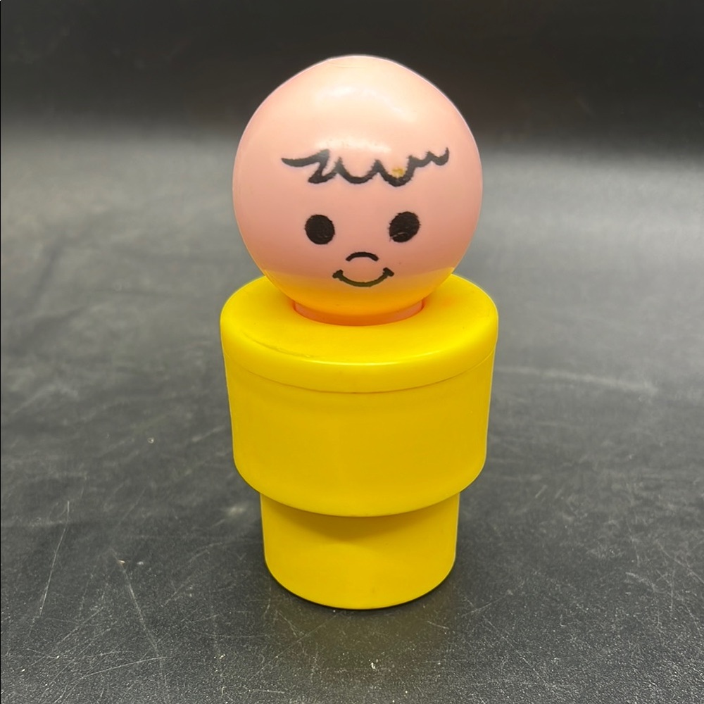 Vintage ‘74 Fisher-Price Large Jumbo Size People Yellow Man Boy - Kids Toys